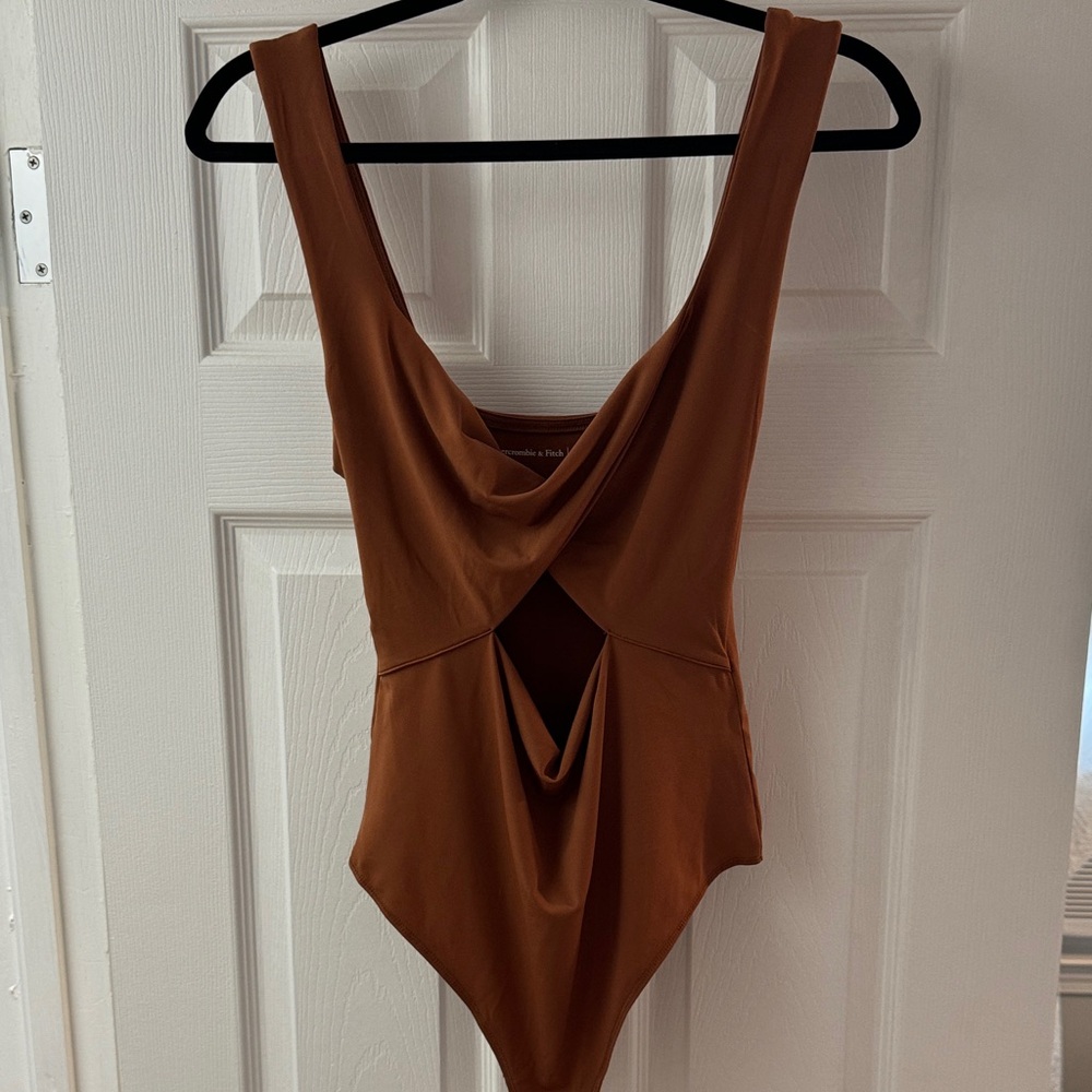 Orange/Brown Abercrombie Bodysuit NWT